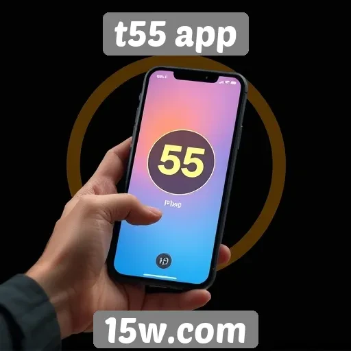 Experiência do usuário no t55 app em dispositivos móveis